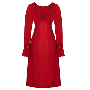 Long Sleeve Midi Dress - Dresses