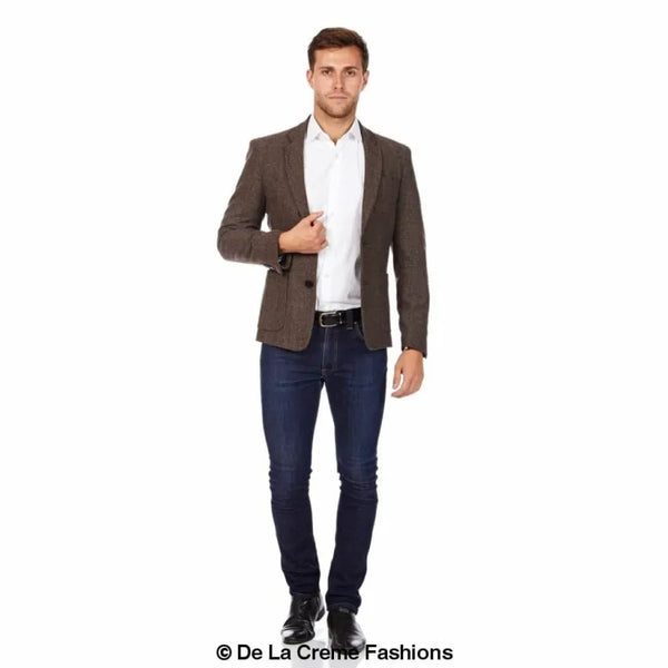 Mens Wool Blend Blazer - Coats & Jackets