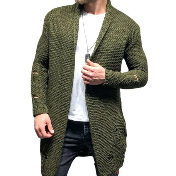 Mid-Length Loose Cardigan Knitted Jacket - Coat & Jackets