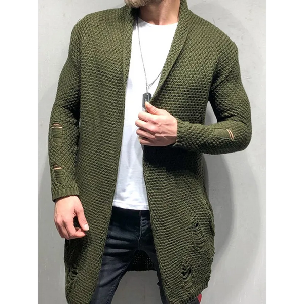 Mid-Length Loose Cardigan Knitted Jacket - Coat & Jackets