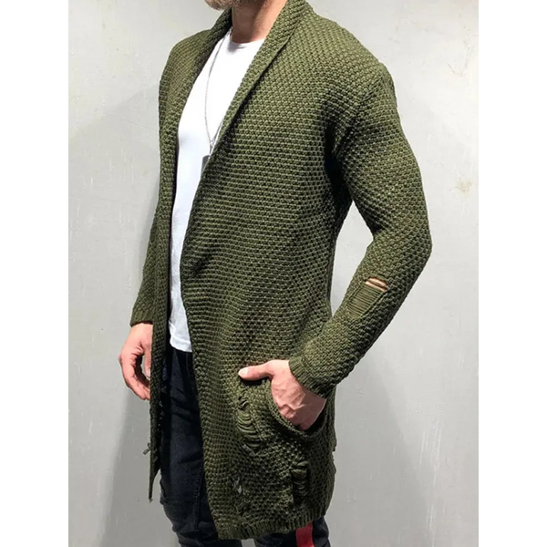 Mid-Length Loose Cardigan Knitted Jacket - Coat & Jackets