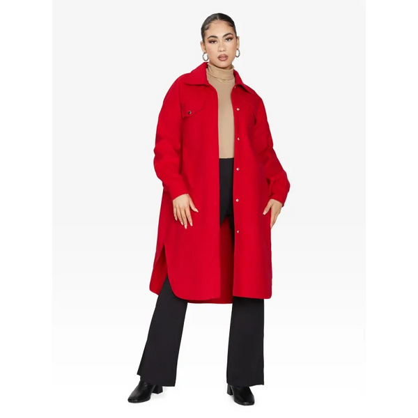 Oversized Longline Shacket - Coats & Jackets