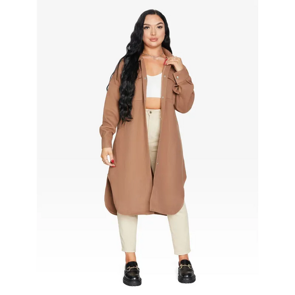 Oversized Longline Shacket - Coats & Jackets