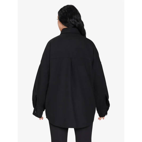 Oversized Patch Pocket Shacket - Jackets & Coats