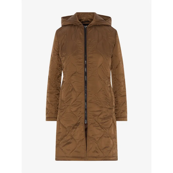 Padded Quilted Down Hooded Jacket - Coats & Jackets