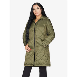 Padded Quilted Down Hooded Jacket - Coats & Jackets
