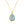 Pisa Mini Teardrop Necklace Gold Blue Topaz - Accessories