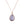 Pisa Mini Teardrop Necklace Rosegold Amethyst - Accessories