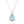 Pisa Mini Teardrop Necklace Silver Blue Topaz - Accessories