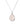 Pisa Mini Teardrop Necklace Silver Rose Quartz - Accessories