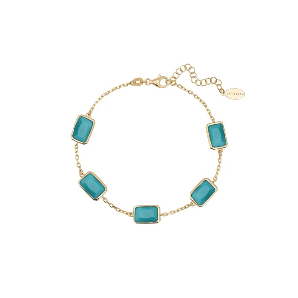 Portofino Bracelet Gold Turquoise - Jewelry & Watches