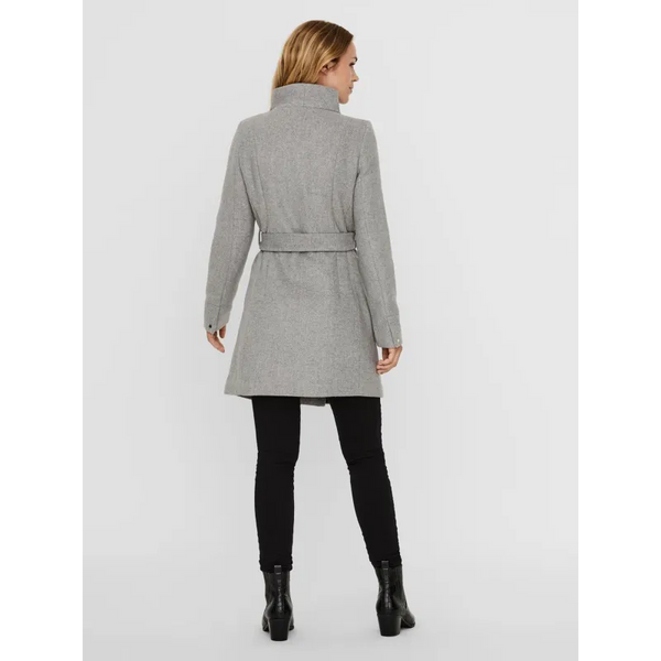 Recycled Wool Blend Belted Winter Coat - Coats & Jackets