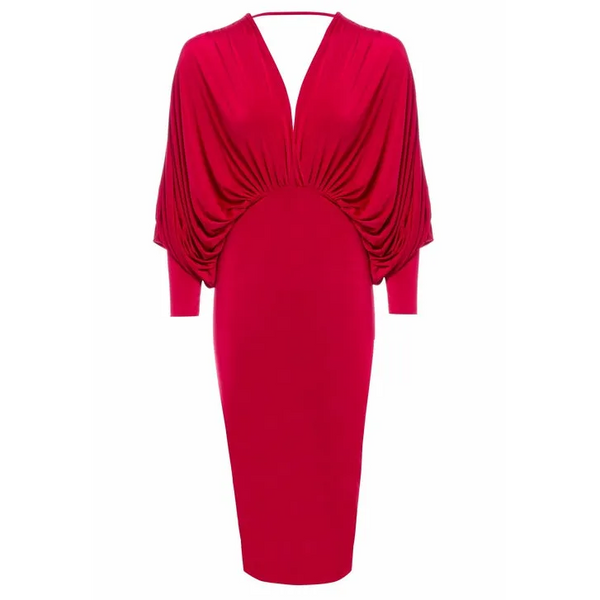 Red Batwing Dress - L / Dresses