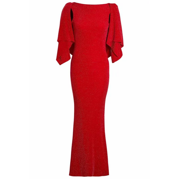 Red Cowl Back Gown - M / Dresses