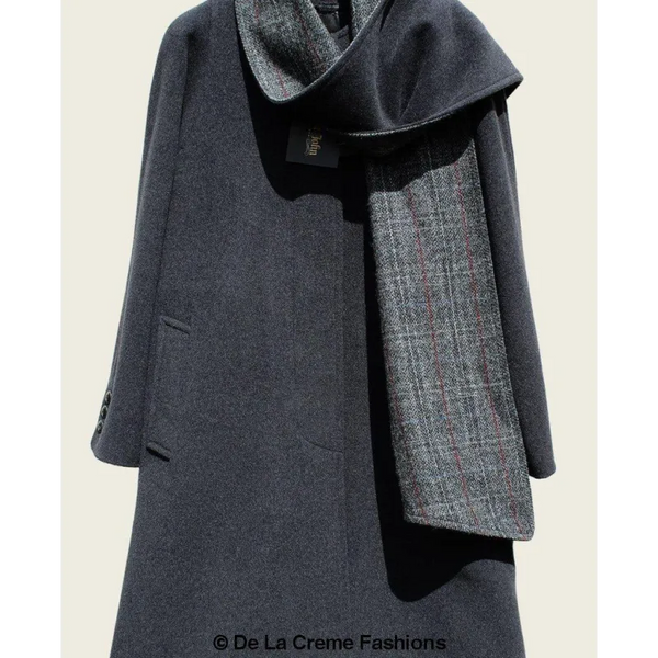 SCARPIA - Wool & Cashmere Overcoat With Scarf Detail Coats