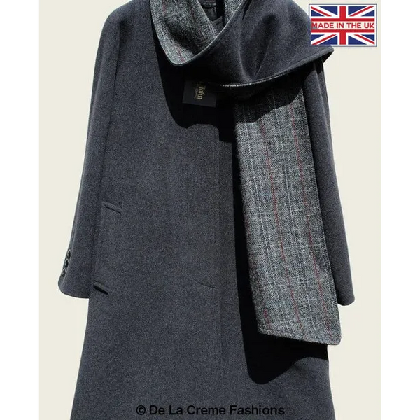 SCARPIA - Wool & Cashmere Overcoat With Scarf Detail UK