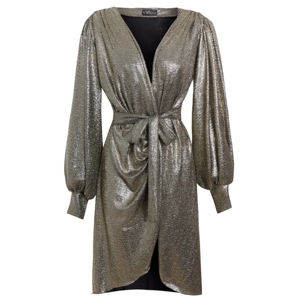 Sequin Wrap Dress - Dresses