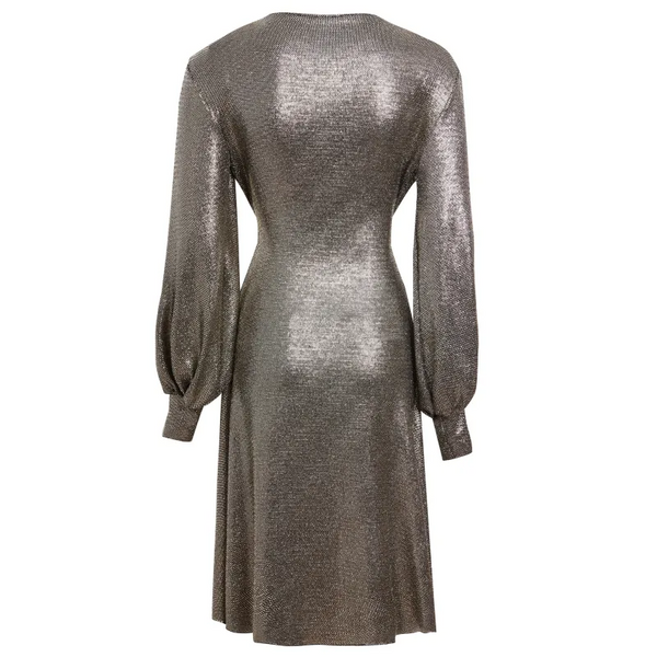 Sequin Wrap Dress - Dresses