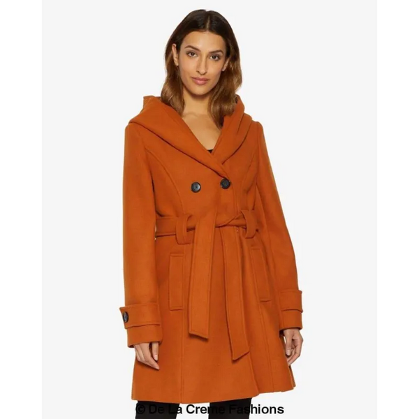 Slim Fit Shawl Hooded Coat - Coats & Jackets