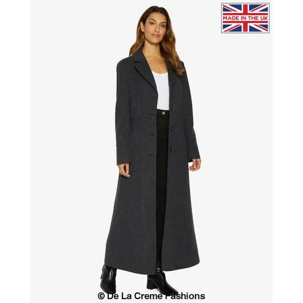 Slim Fit Wool Blend Longline Maxi Coat (1816) - UK 18/EU