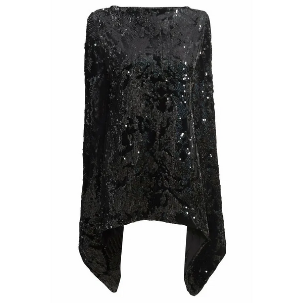 Sparkly Brown Tie Back Top - M L / Black Shirts & Tops