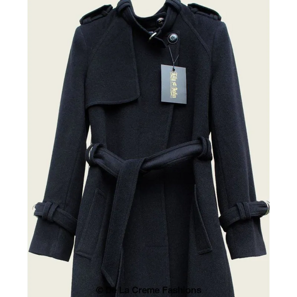 Tailored Stylish Collarless Trench Coat - Coats & Jackets