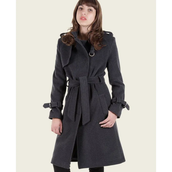 Tailored Stylish Collarless Trench Coat - Coats & Jackets