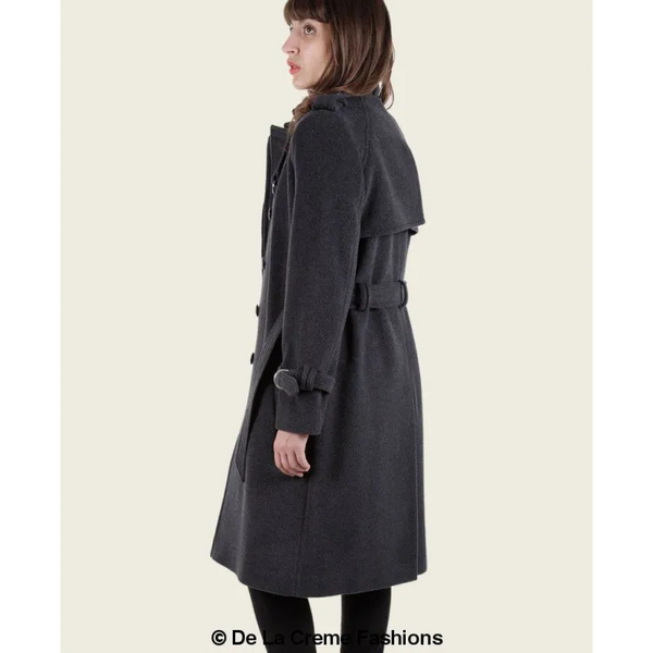 Tailored Stylish Collarless Trench Coat - Coats & Jackets