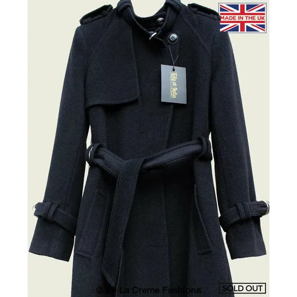 Tailored Stylish Collarless Trench Coat - UK 8/EU 36/US 4 /