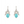 Turquoise Honey Bee Earrings Silver