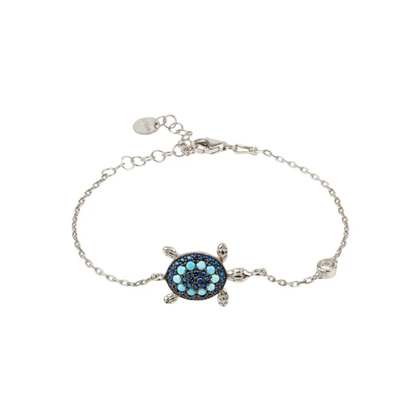 Turtle Turquoise Blue Bracelet Silver - Bracelets