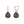 Valerie Pear Drop Gemstone Earring Rosegold Chocolate Cz