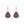 Valerie Pear Drop Gemstone Earrings Silver Ruby