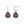 Valerie Pear Drop Gemstone Earrings Silver Ruby