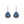 Valerie Pear Drop Gemstone Earrings Silver Sapphire Blue