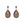 Vortex Teardrop Earring Chocolate Cz - Earrings