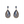 Vortex Teardrop Earring Sapphire Blue Cz Gold - Earrings