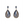 Vortex Teardrop Earring Sapphire Blue Cz Gold - Earrings