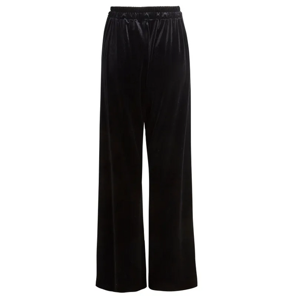 Wide Leg Velvet Trousers - Pants