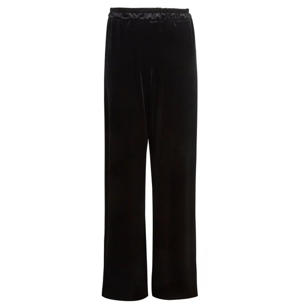 Wide Leg Velvet Trousers - Pants