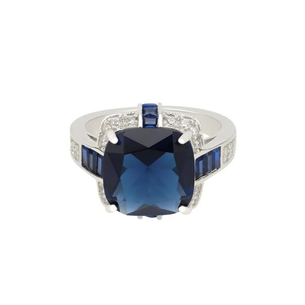 Windsor Silver Ring Sapphire - Jewelry & Watches