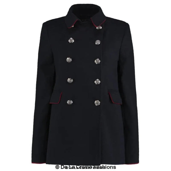 Women’s Military Style Pea Coat - Coats & Jackets