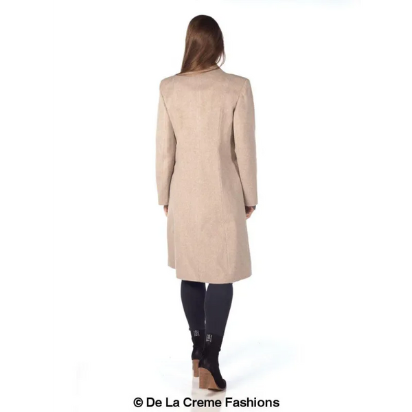 Women’s Mohair Blend Longline Winter Coat - Coats & Jackets