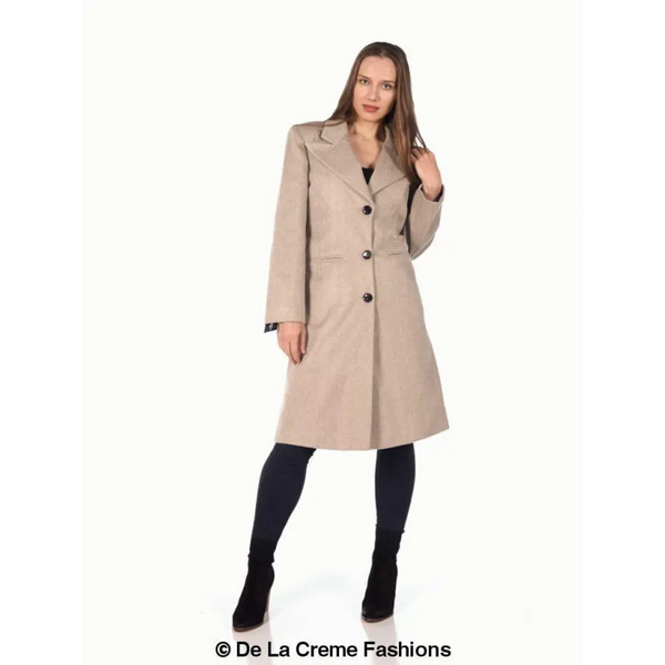 Women’s Mohair Blend Longline Winter Coat - Coats & Jackets