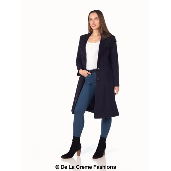 Women’s Mohair Blend Longline Winter Coat - Coats & Jackets