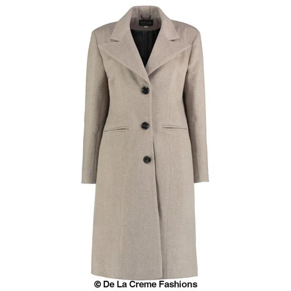 Women’s Mohair Blend Longline Winter Coat - Coats & Jackets