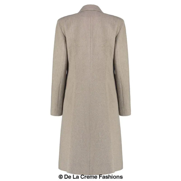 Women’s Mohair Blend Longline Winter Coat - Coats & Jackets