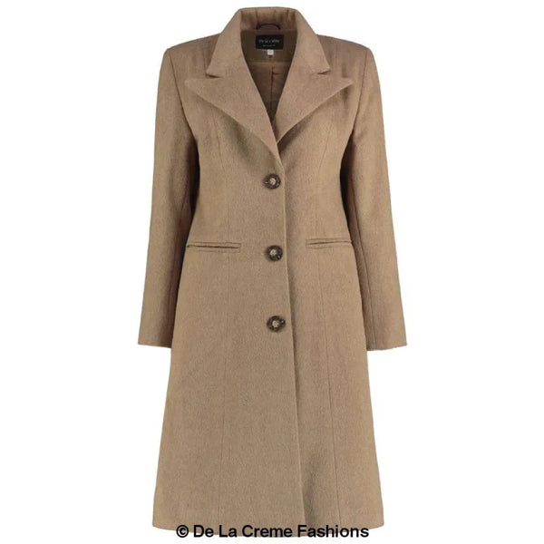 Women’s Mohair Blend Longline Winter Coat - Coats & Jackets