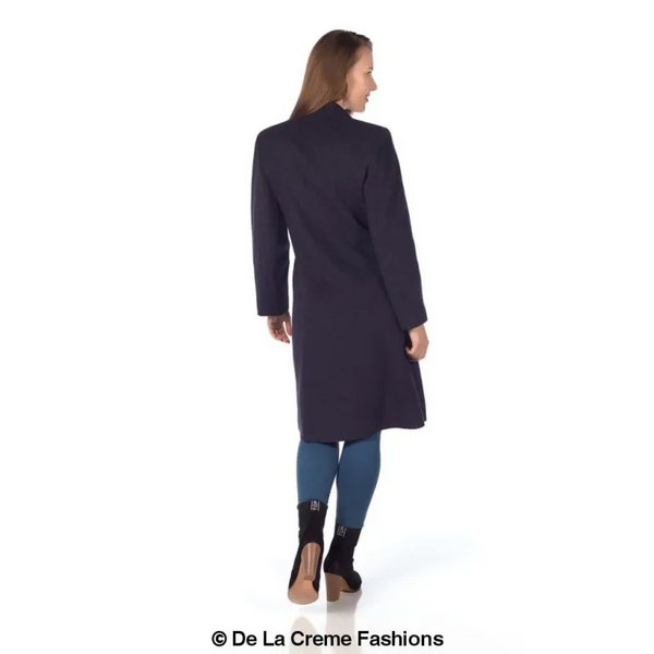 Women’s Mohair Blend Longline Winter Coat - Coats & Jackets