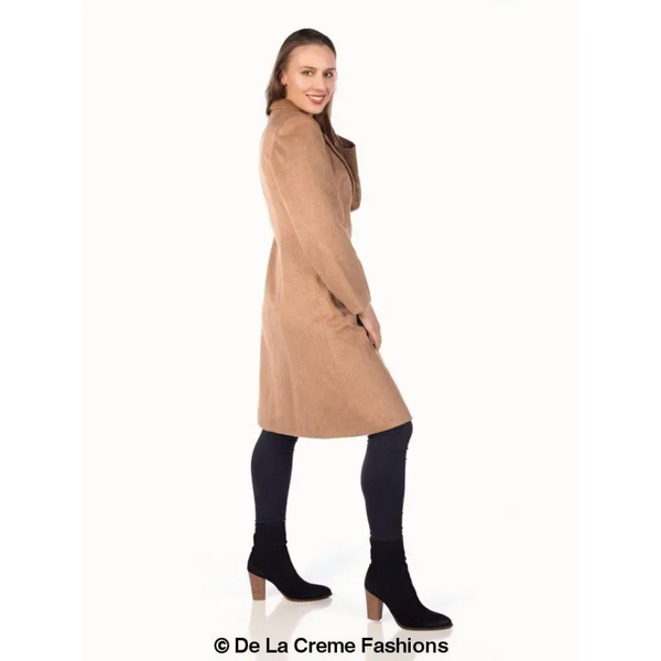 Women’s Mohair Blend Longline Winter Coat - Coats & Jackets